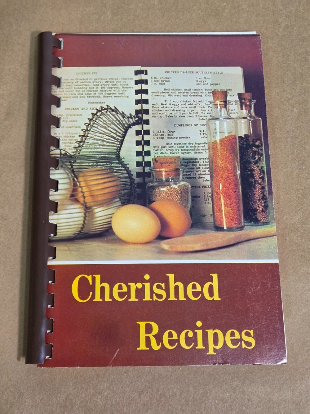 Vintage Beta Sigma Phi "Cherished Recipes" Community Cookbook - Spiral Bound